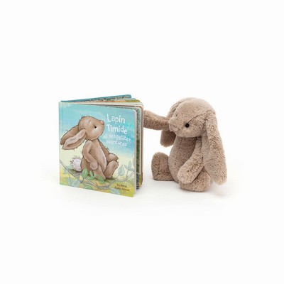 Jellycat Lapin Timide Et Ses Petites Aventures and Bashful Beige Bunny Medium New Zealand | BAPER461